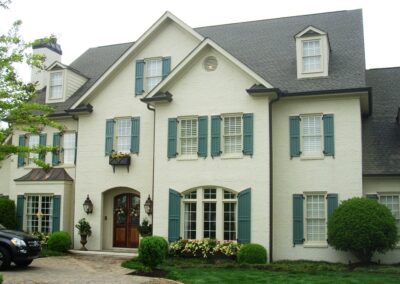 Aluminum Shutters on brick