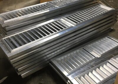 Aluminum Shutters in assembly