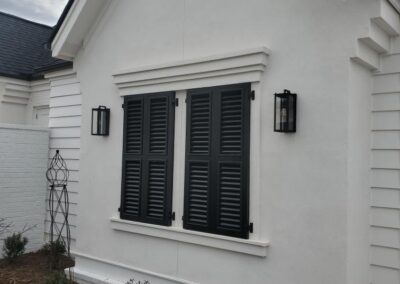 Aluminum Shutters on garage