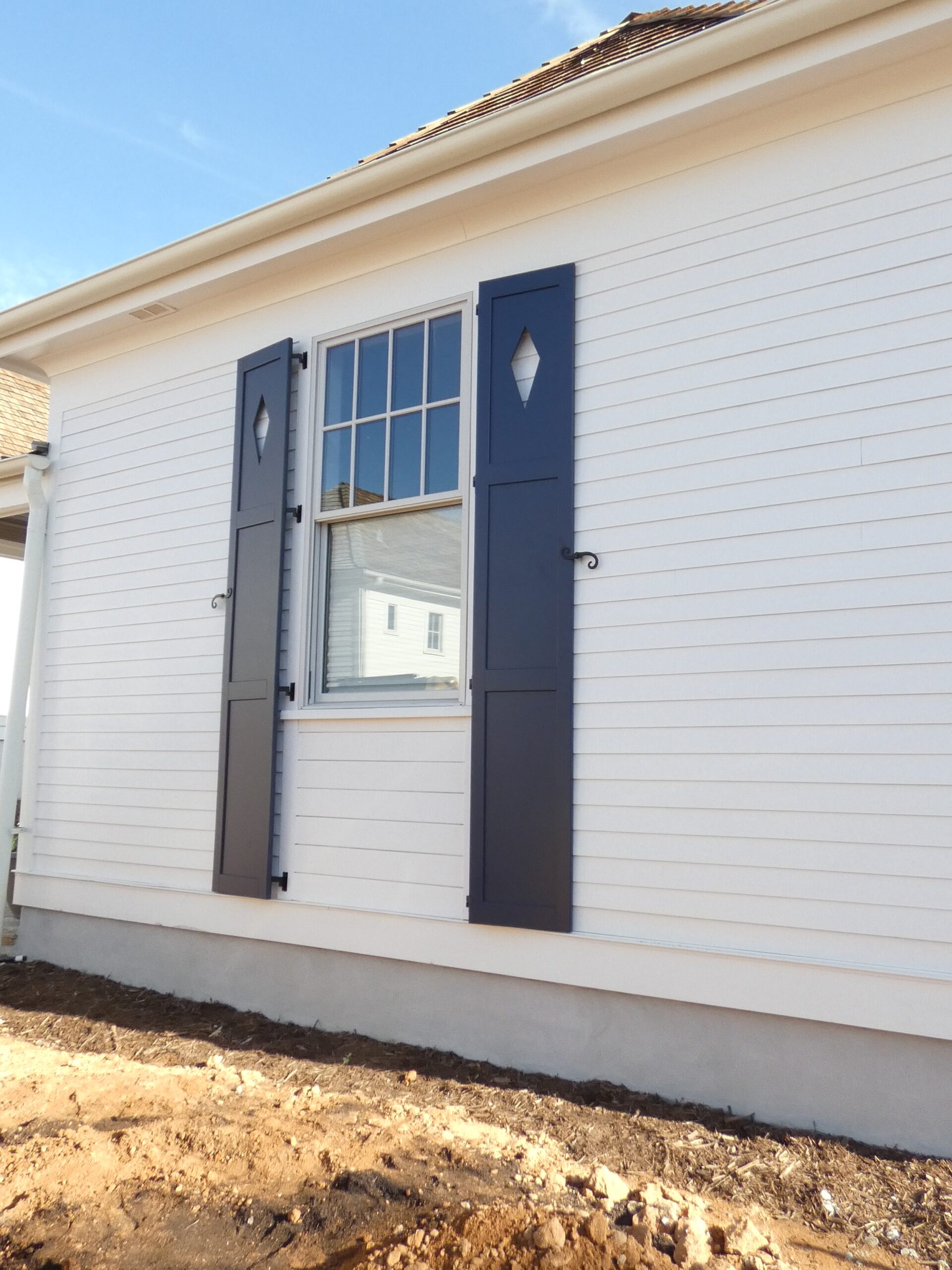 gallery Everwood Diamond Cutout Shaker Shutters