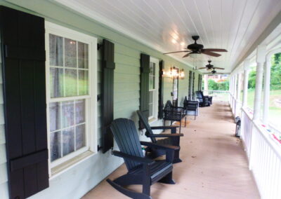 Board and Batten Shutters on porch