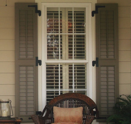 Functional Shutters on porch