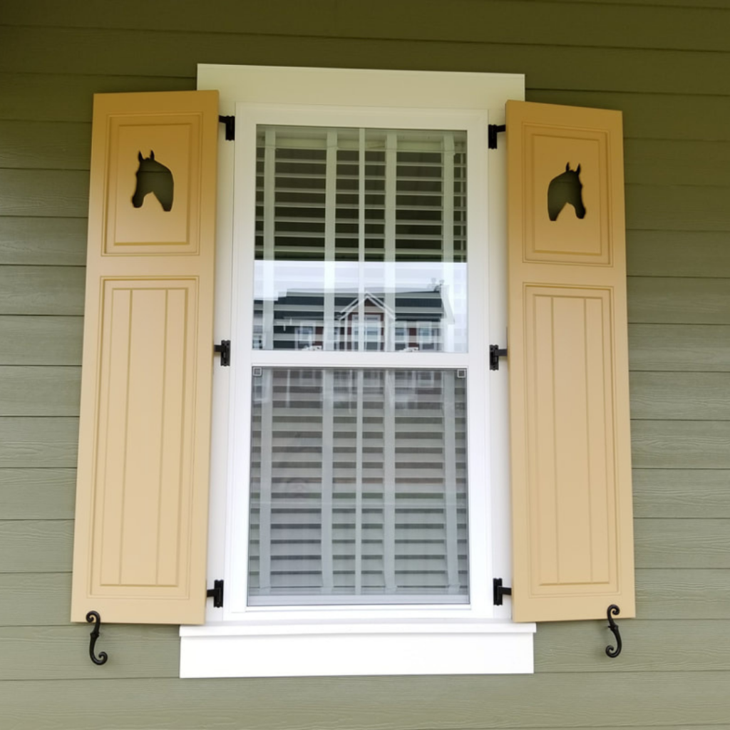 Horse cutout shutters
