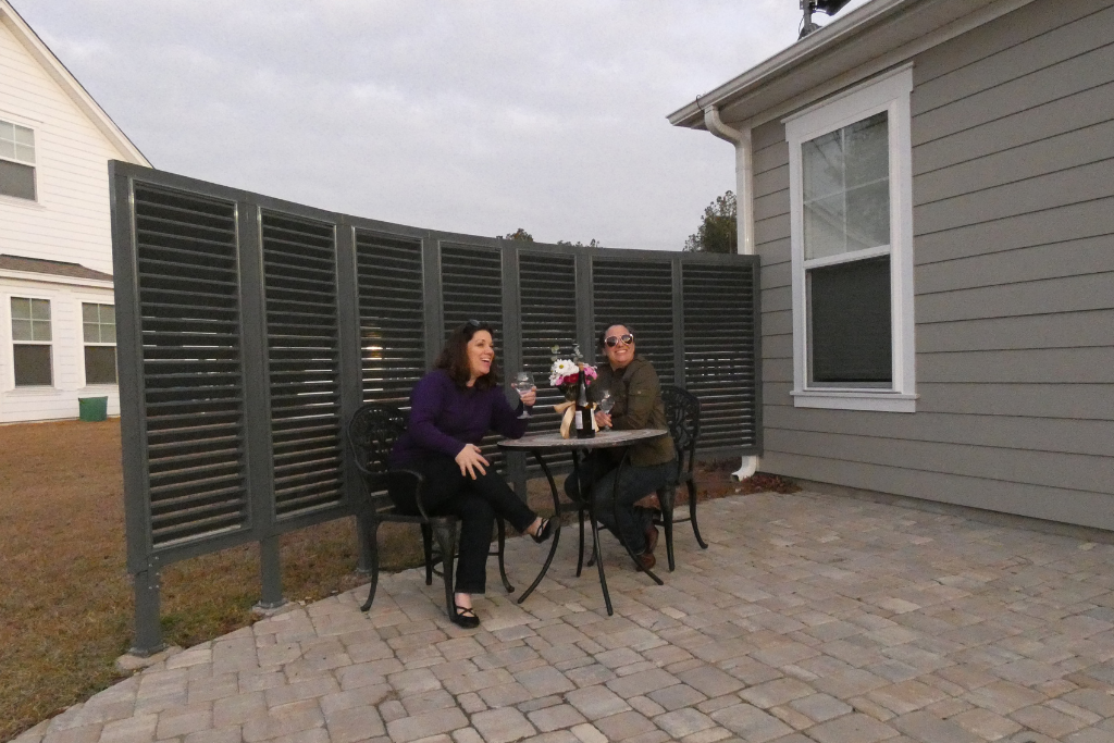 Aluminum Bahama Shutter Outdoor Patio Privacy Wall