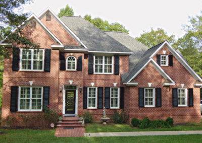 Endurance Closed Louver Shutters Functional Shutters on brick