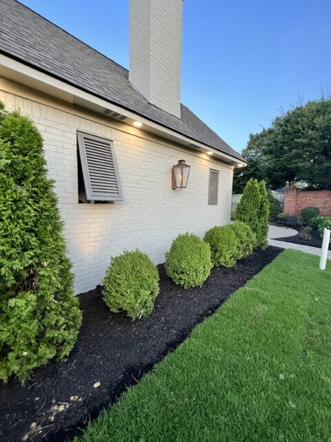 Outdoor living area outside view of Bermuda shutters