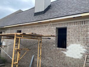 outdoor living area under construction - view of outside