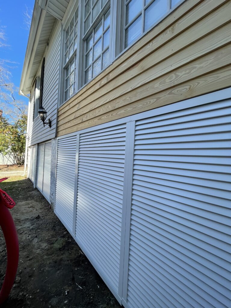 An Unexpected Alternative to Lattice: Oval Louver Bahama Shutter