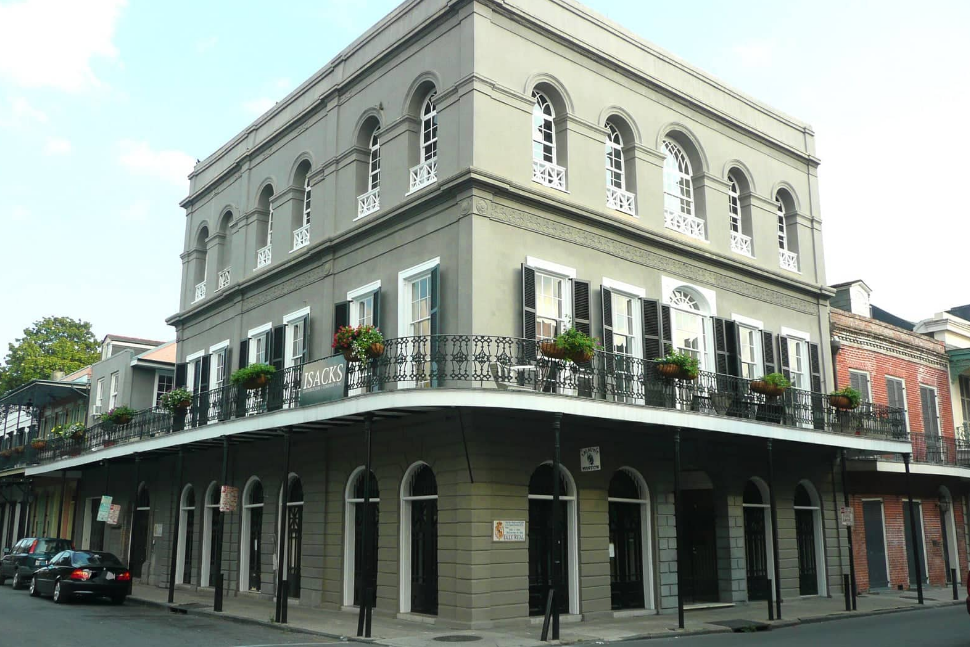 3 Haunted Houses with Enchanting Exteriors, LaLaurie Mansion with functional shutters 