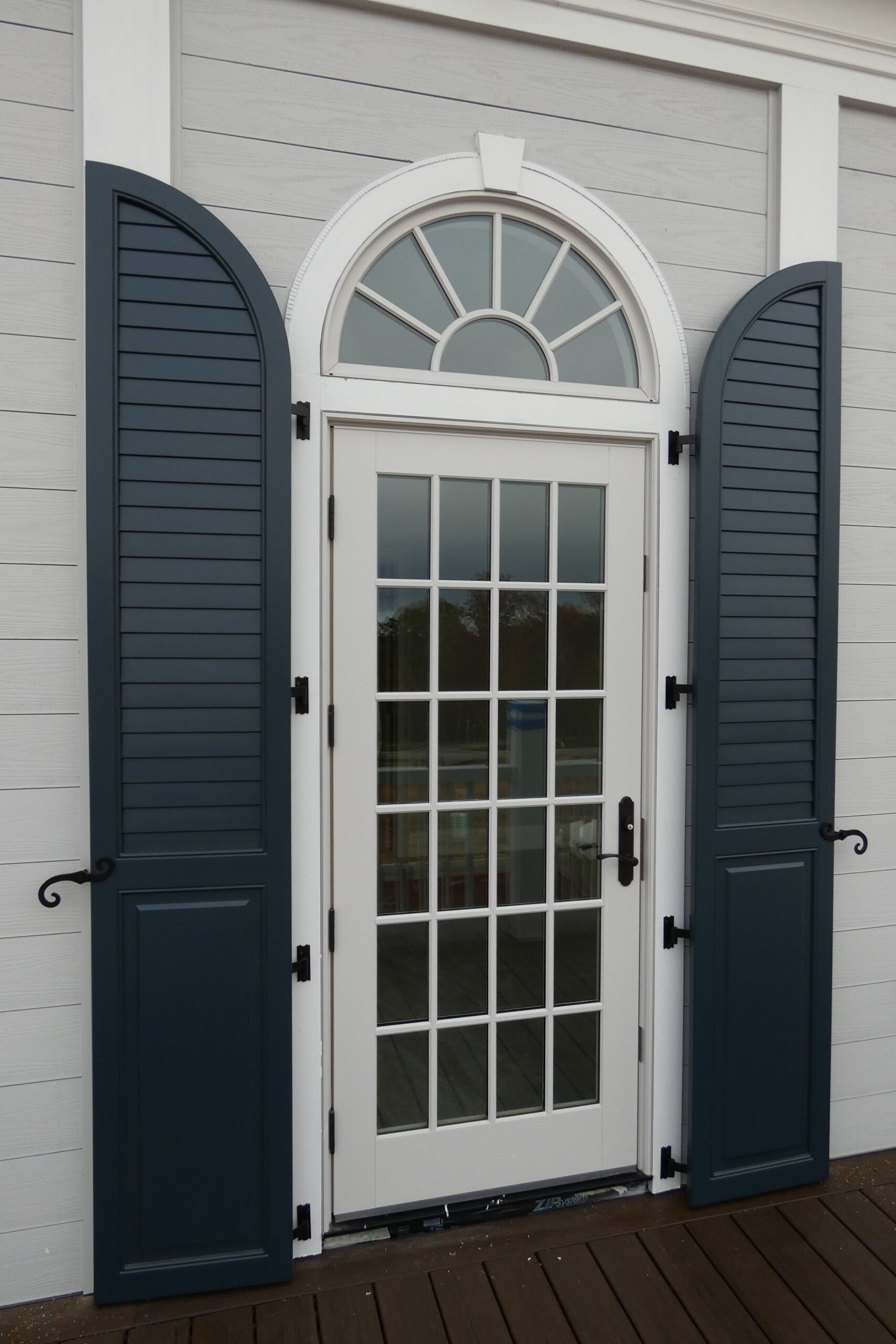 Composite Closed Back Arched Door Shutters