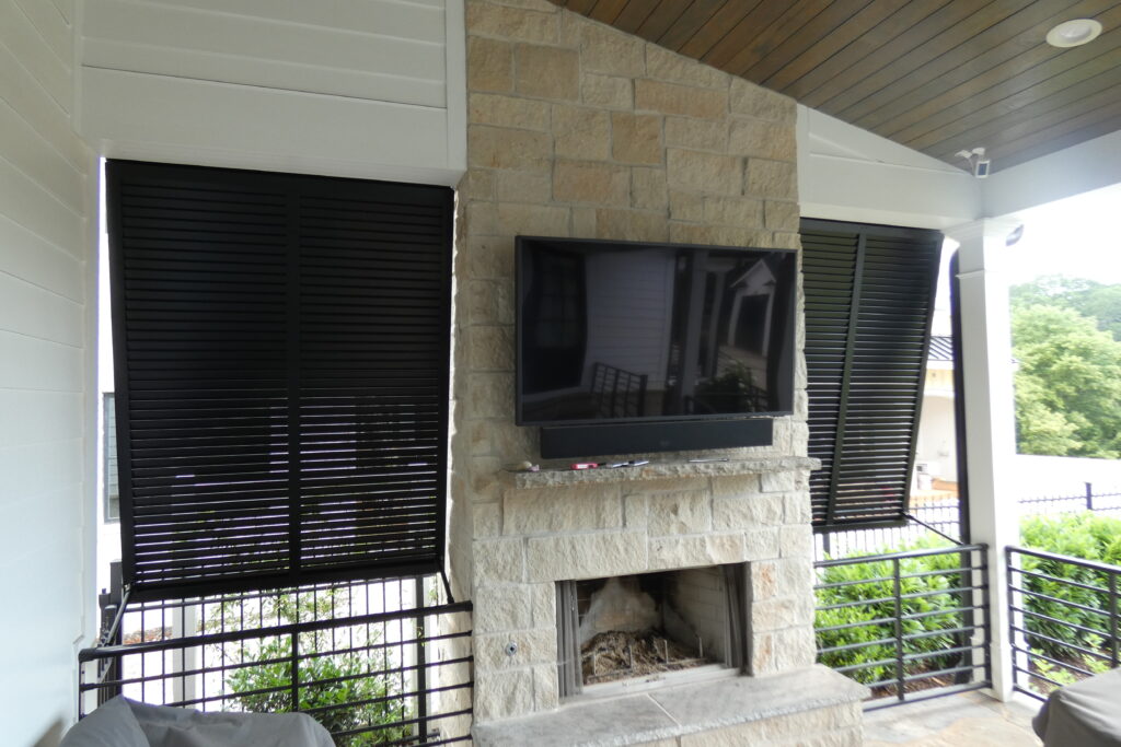 Porch Bahama shutters